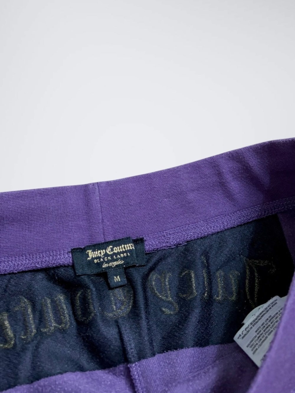 Juicy Couture Black Label Purple Velour Track Pants - Picture 5 of 7